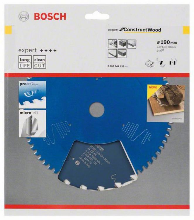Produktbild: Bosch Accessories Expert for Construct Wood 2608644139 Kreiss&auml;geblatt 190 x 30 x 1.3 mm Z&auml;hneanzahl: 24 1 St.