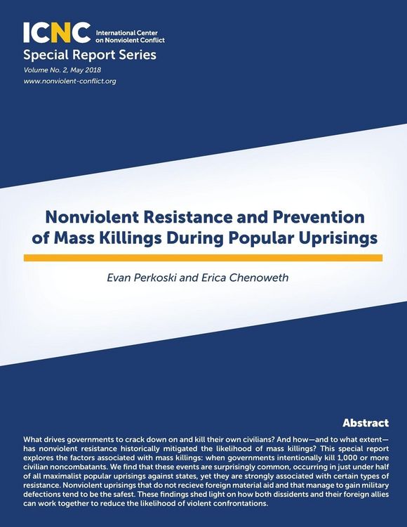 Produktbild: Nonviolent Resistance and Prevention of Mass Killings During Popular Uprisings