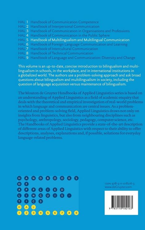 Produktbild: Handbook of Multilingualism and Multilingual Communication