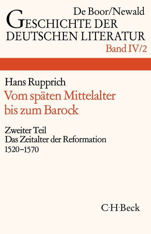 Produktbild: Geschichte der deutschen Literatur Bd. 4/2: Das Zeitalter der Reformation (1520-1570)