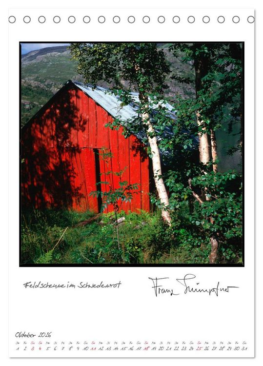 Produktbild: Norwegen analog (Tischkalender 2026 DIN A5 hoch), CALVENDO Monatskalender