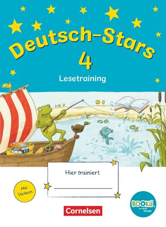 Produktbild: Deutsch-Stars - BOOKii-Ausgabe - 4. Schuljahr. Lesetraining - Übungsheft mit Lösungen