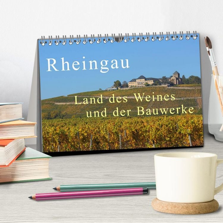 Produktbild: Rheingau - Land des Weines und der Bauwerks (Tischkalender 2026 DIN A5 quer), CALVENDO Monatskalender