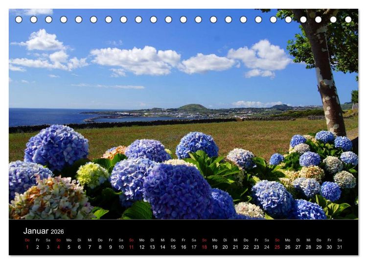 Produktbild: Azoren - Ein Naturerlebnis (Tischkalender 2026 DIN A5 quer), CALVENDO Monatskalender
