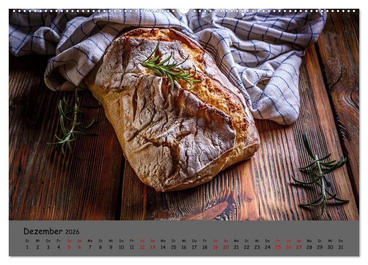 Produktbild: Mein Brotkalender (hochwertiger Premium Wandkalender 2026 DIN A2 quer), Kunstdruck in Hochglanz