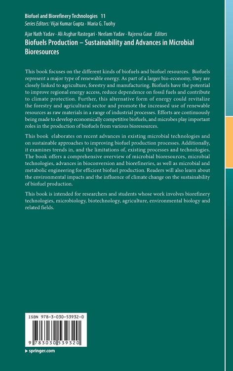 Produktbild: Biofuels Production &ndash; Sustainability and Advances in Microbial Bioresources