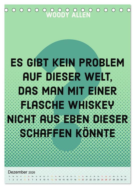 Produktbild: Dichter als Goethe - Der literarische Alkohol-Kalender (Tischkalender 2026 DIN A5 hoch), CALVENDO Monatskalender