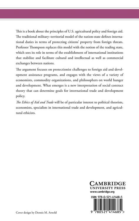 Produktbild: The Ethics of Aid and Trade