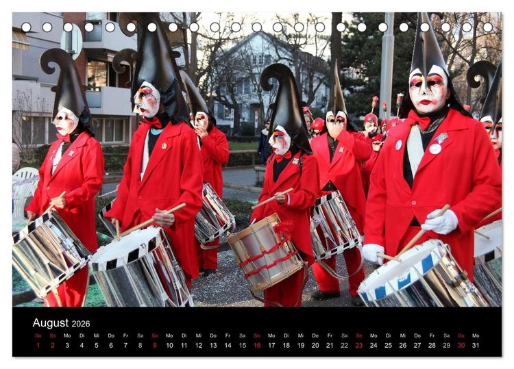 Produktbild: BASLER FASNACHT &ndash; Faszinierendes, schweizerisch regionales Brauchtum. (Tischkalender 2026 DIN A5 quer), CALVENDO Monatskalender