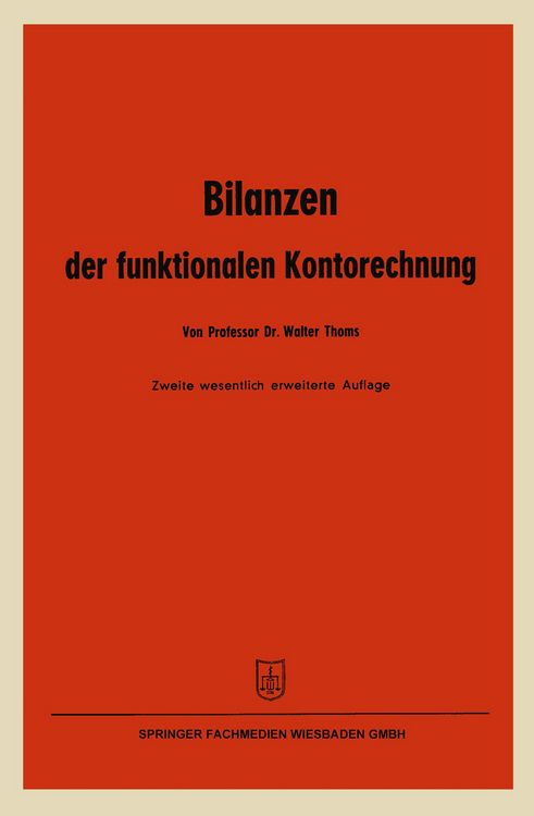 Produktbild: Bilanzen der funktionalen Kontorechnung