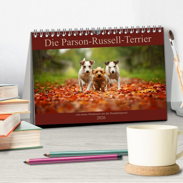 Produktbild: Die Parson-Russell-Terrier ...mit neuen Abenteuern aus der Hundeknipserei (Tischkalender 2026 DIN A5 quer), CALVENDO Monatskalender