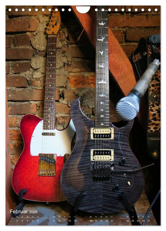 Produktbild: Gitarren backstage (Wandkalender 2026 DIN A4 hoch), CALVENDO Monatskalender