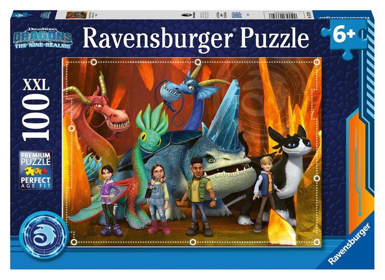 Produktbild: Kinderpuzzle 100 XXL Teile - Dragons - Die 9 Welten