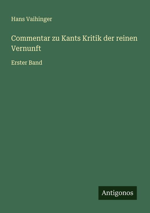 Produktbild: Commentar zu Kants Kritik der reinen Vernunft