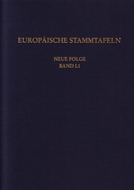 Produktbild: Europ&auml;ische Stammtafeln. Neue Folge