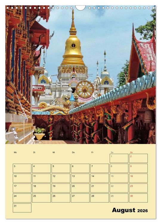 Produktbild: S&uuml;dthailand (Wandkalender 2026 DIN A3 hoch), CALVENDO Monatskalender