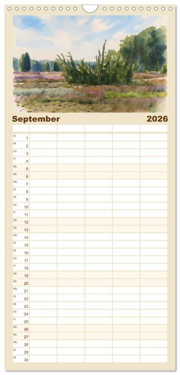 Produktbild: Familienplaner 2026 - Zauberhaftes L&uuml;neburg mit 5 Spalten (Wandkalender, 21 x 45 cm) CALVENDO