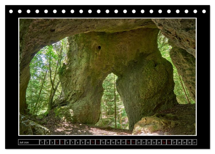 Produktbild: Wunderwelt Fr&auml;nkische Schweiz (Tischkalender 2026 DIN A5 quer), CALVENDO Monatskalender
