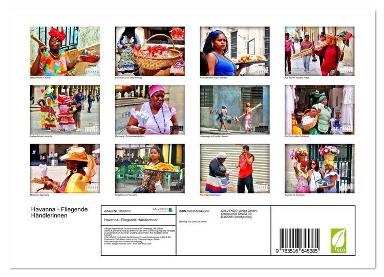 Produktbild: Havanna - Fliegende H&auml;ndlerinnen (Wandkalender 2026 DIN A4 quer), CALVENDO Monatskalender
