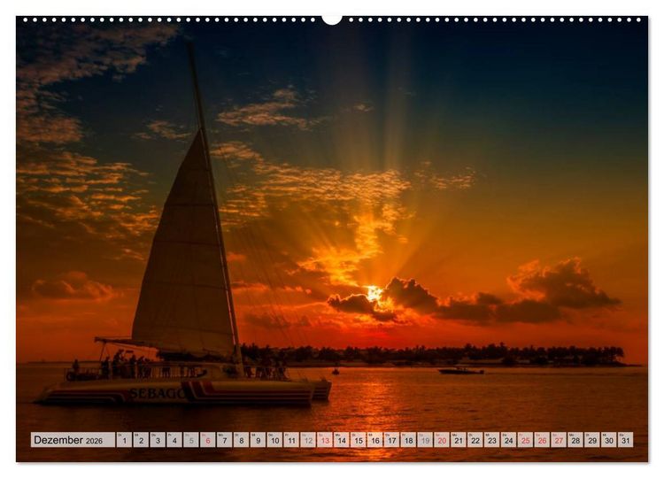Produktbild: FLORIDA KEYS UND KEY WEST Malerische Reiseroute (Wandkalender 2026 DIN A2 quer), CALVENDO Monatskalender