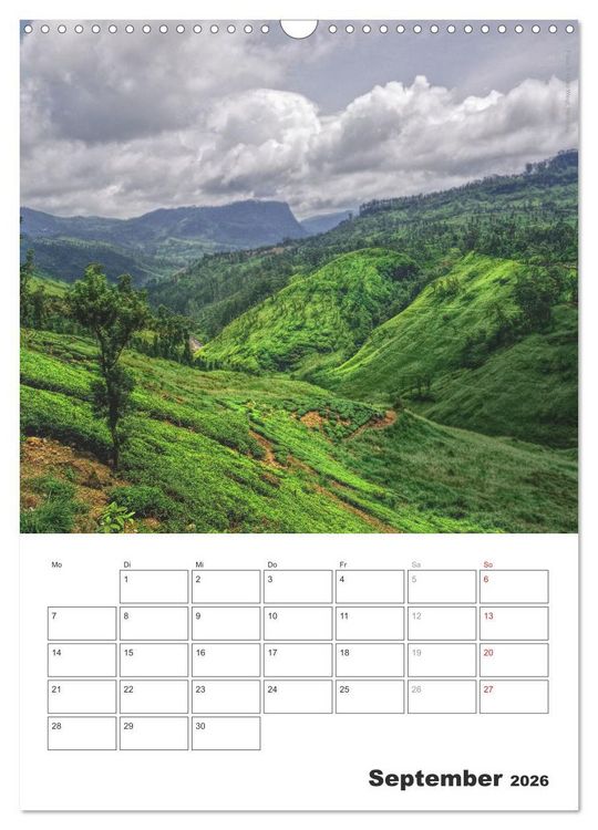 Produktbild: Sri Lanka 2026 - Exotisches Paradies - Jahresplaner (Wandkalender 2026 DIN A3 hoch), CALVENDO Monatskalender