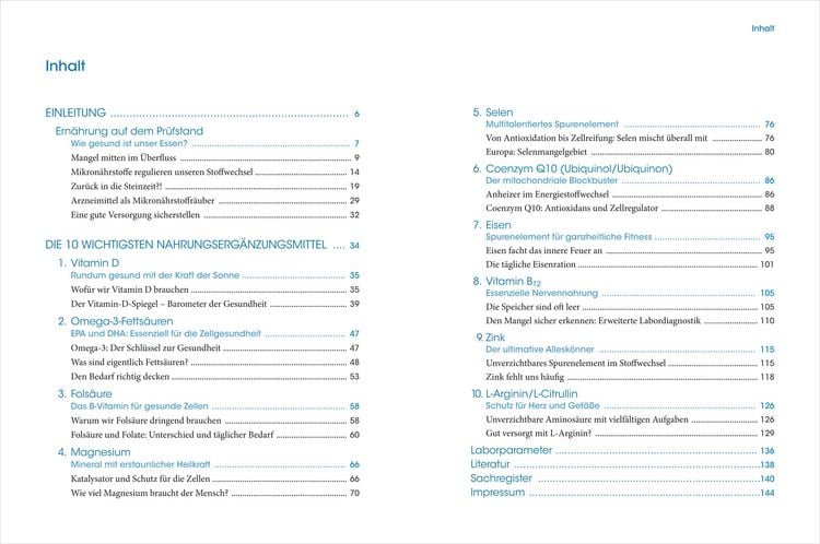 Produktbild: Die wichtigsten Nahrungserg&auml;nzungsmittel