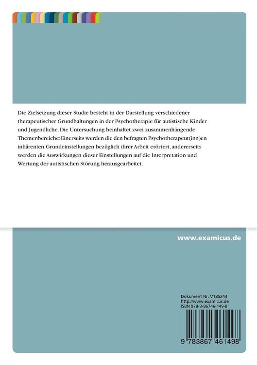 Produktbild: Autismustherapien - Grundhaltungen in der psychotherapeutischen Praxis im Zusammenhang mit der Therapie von autistischen Kindern und Jugendlichen