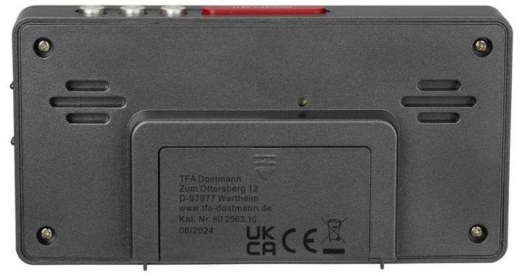 Produktbild: TFA Dostmann 60.2563.10 Funk Wecker Anthrazit Alarmzeiten 2
