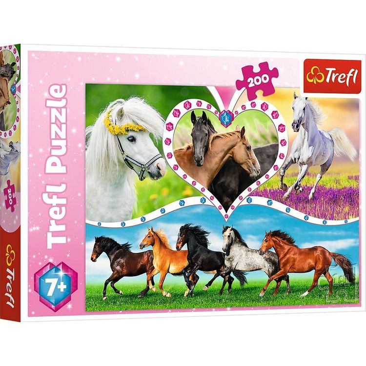 Produktbild: Puzzle 200 Sch&ouml;ne Pferde