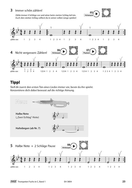 Produktbild: Trompeten Fuchs f&uuml;r Posaunenchor, Band 1