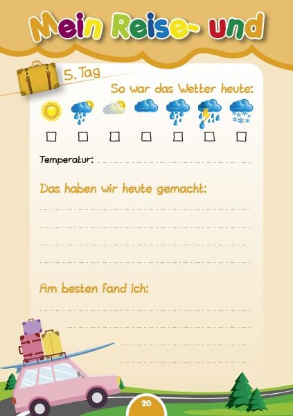 Produktbild: Mein Reise- und Ferientagebuch