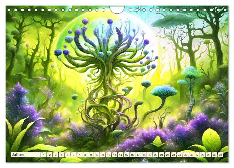 Produktbild: Pflanzenkosmos - Pflanzen wie aus einer anderen Welt (Wandkalender 2026 DIN A4 quer), CALVENDO Monatskalender