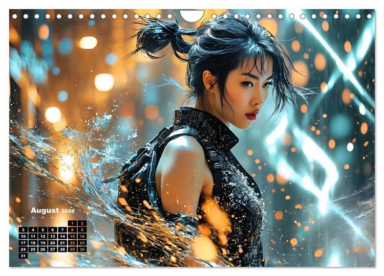 Produktbild: Kriegerin der Cyberwelt (Wandkalender 2026 DIN A4 quer), CALVENDO Monatskalender