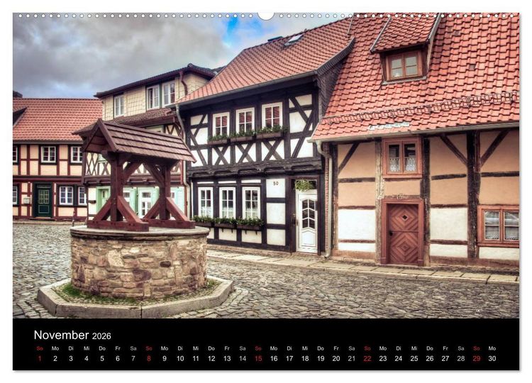 Produktbild: Fachwerk - wie aus einer anderen Zeit (hochwertiger Premium Wandkalender 2026 DIN A2 quer), Kunstdruck in Hochglanz