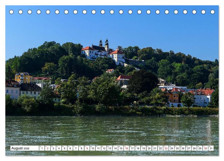 Produktbild: Passau die Barockstadt an der Donau (Tischkalender 2026 DIN A5 quer), CALVENDO Monatskalender