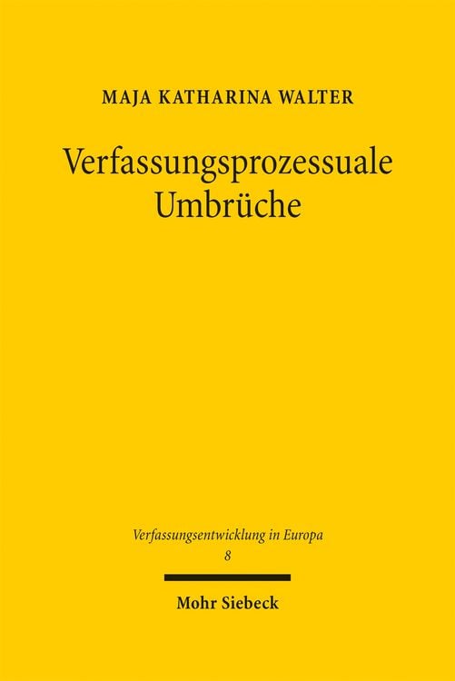 Produktbild: Verfassungsprozessuale Umbr&uuml;che