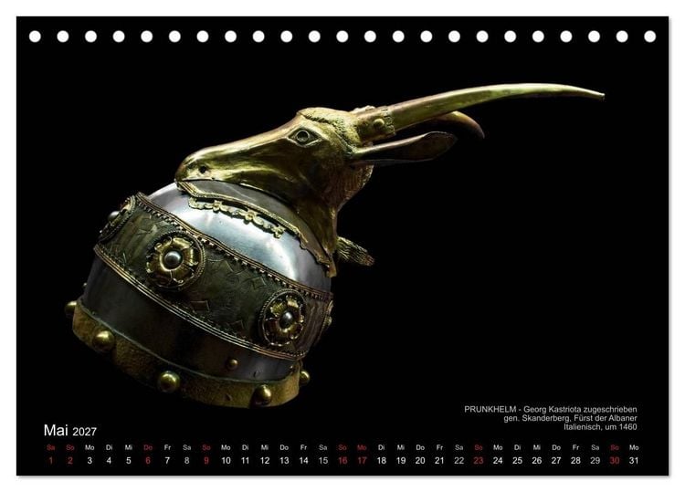 Produktbild: Historische R&uuml;stungen und Waffen (Tischkalender 2027 DIN A5 quer), CALVENDO Monatskalender