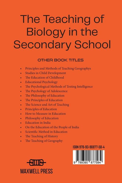 Produktbild: The Teaching of Biology in the Secondary School