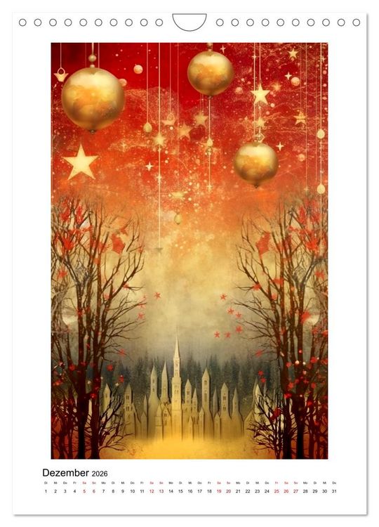 Produktbild: Rote Farbenmelodie (Wandkalender 2026 DIN A4 hoch), CALVENDO Monatskalender