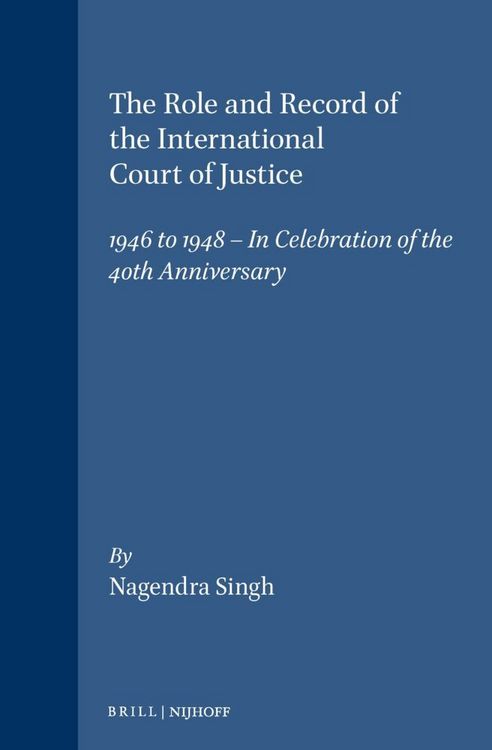 Produktbild: The Role and Record of the International Court of Justice