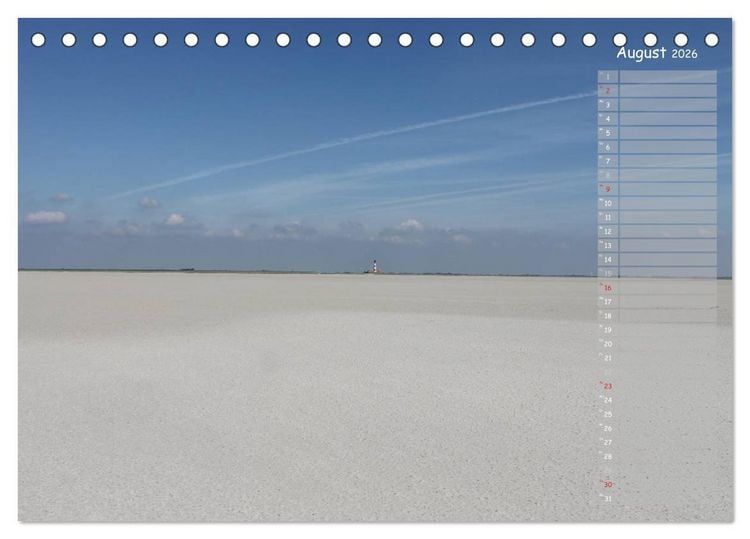 Produktbild: Strandspaziergang / Geburtstagskalender (Tischkalender 2026 DIN A5 quer), CALVENDO Monatskalender