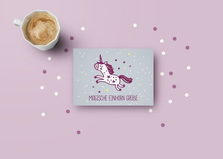 Produktbild: Geschenkpapier-Set f&uuml;r Kinder: Einhorn