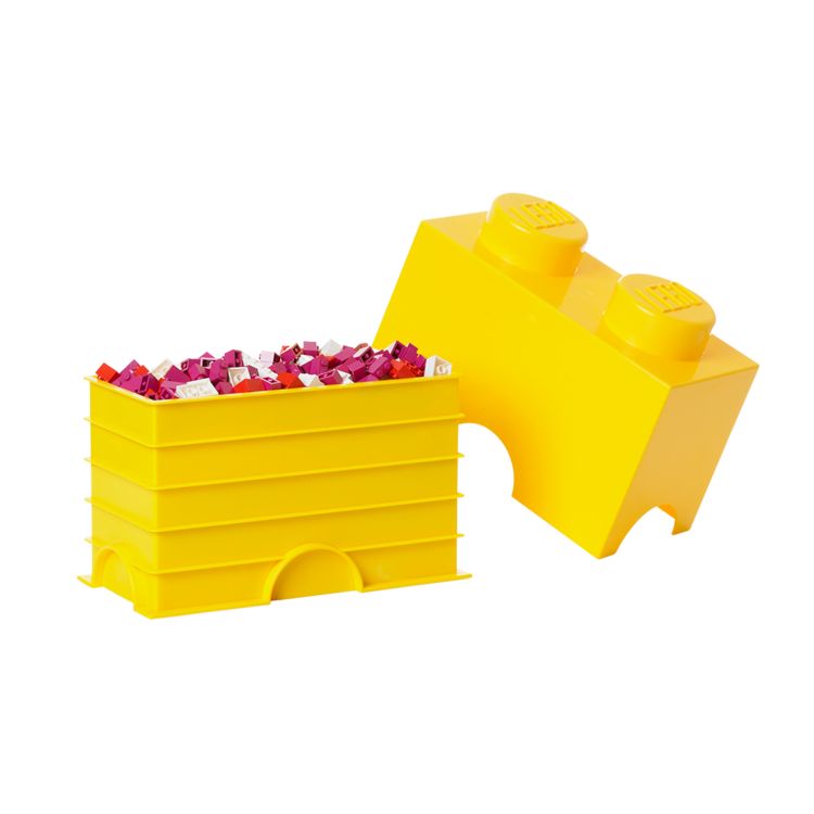 Produktbild: LEGO&reg; Aufbewahrungsstein 2 Noppen Gelb