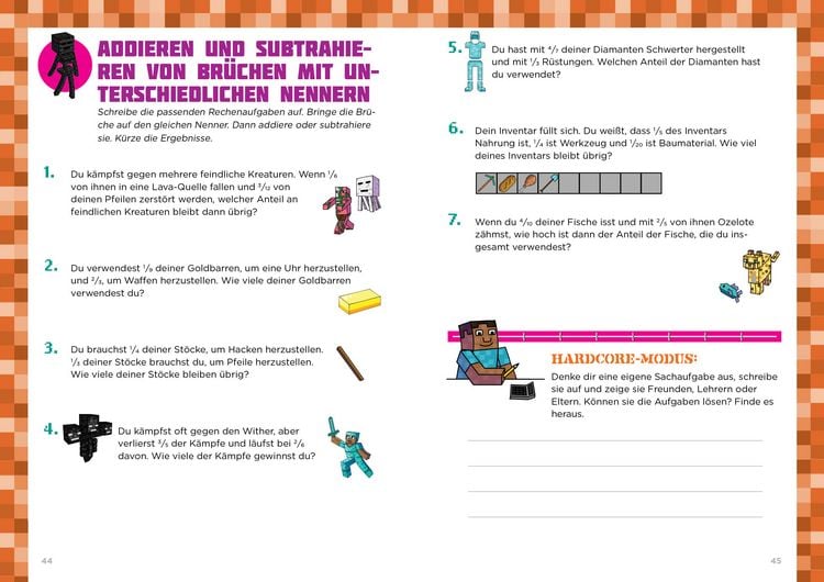 Produktbild: Mathe f&uuml;r Minecrafter - Textaufgaben