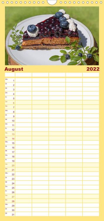 Produktbild: Familienplaner S&uuml;&szlig;es aus der Vollwert-Backstube (Wandkalender 2022 , 21 cm x 45 cm, hoch)