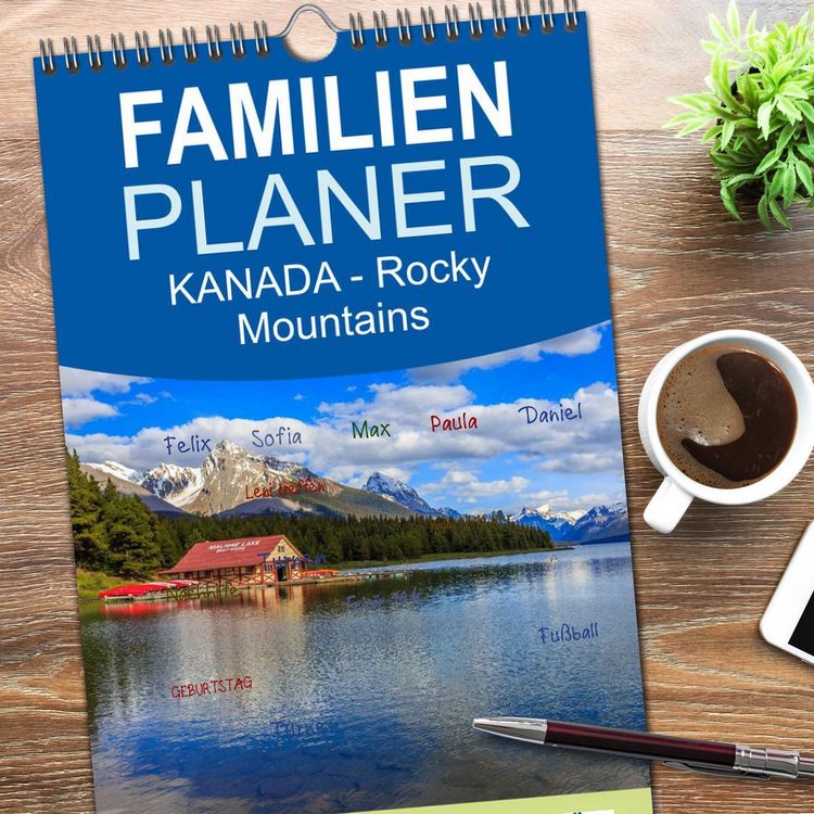 Produktbild: Familienplaner 2026 - KANADA - Rocky Mountains mit 5 Spalten (Wandkalender, 21 x 45 cm) CALVENDO