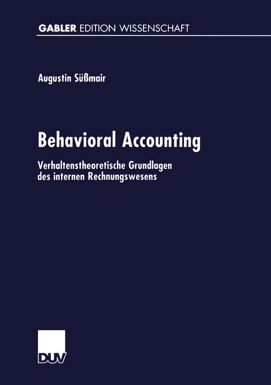 Produktbild: Behavioral Accounting