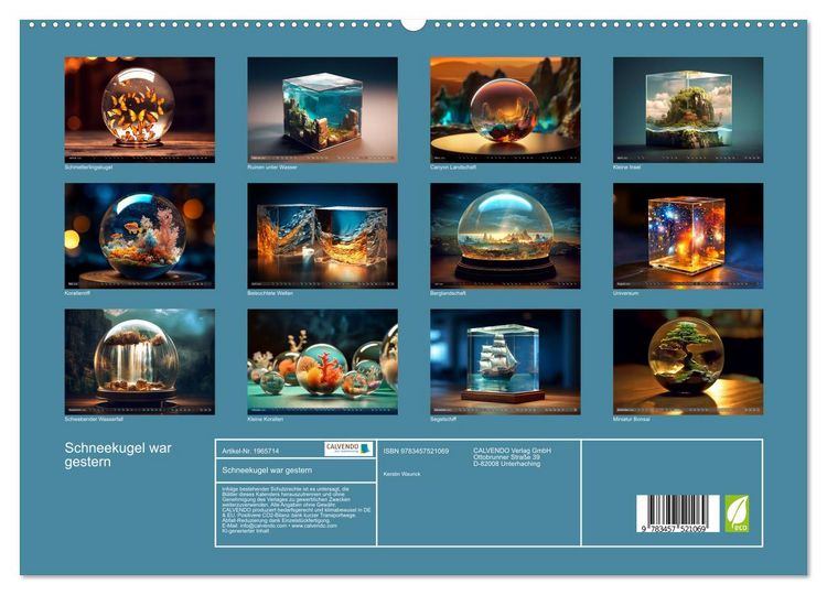 Produktbild: Schneekugel war gestern (hochwertiger Premium Wandkalender 2026 DIN A2 quer), Kunstdruck in Hochglanz