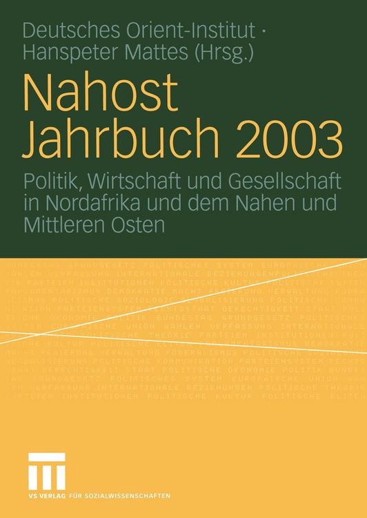 Produktbild: Nahost Jahrbuch 2003
