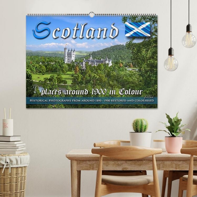 Produktbild: Scotland around 1900 - photos restored and colourised (Wall Calendar 2026 DIN A2 landscape), CALVENDO 12 Month Wall Calendar